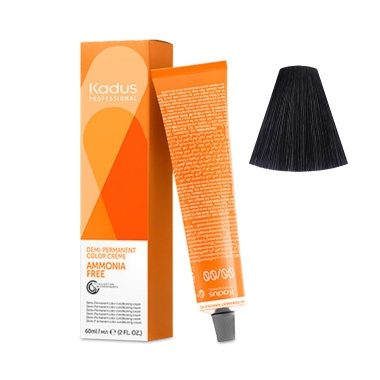 Kadus Professional Крем-краска для волос Ammonia Free, 2/0 черный, 60 мл купить