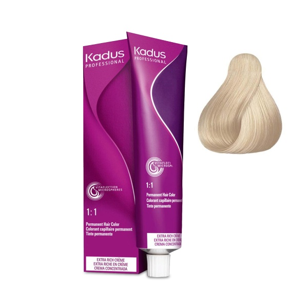 Kadus Professional Стойкая крем-краска Permanent Hair Color Special Blonds, 12/1 специальный блонд пепельный, 60 мл купить