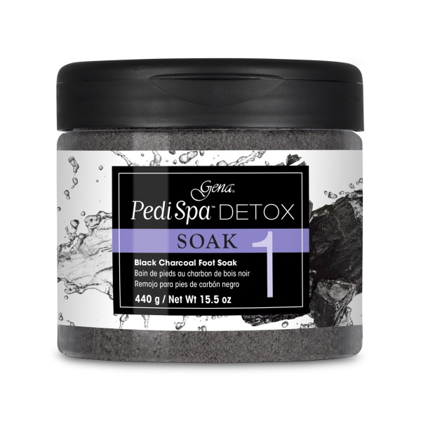 Gena Детокс-замачивание для педикюра с древесным углем Pedi Spa Detox Charcoal Soak, 440 гр купить