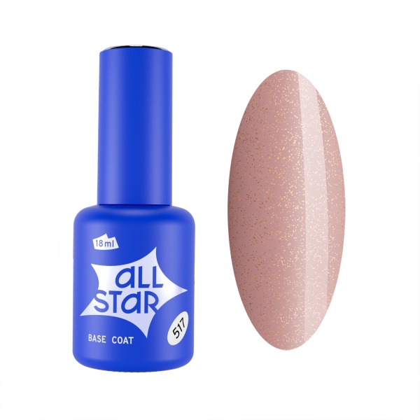 All Star Базовое покрытие, Glam Peach розово-персиковый с золот шиммером, 18 мл купить