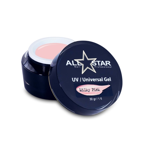 All Star Гель скульптурный UV-Universal Gel, молочно-розовый Milky Pink, 30 гр купить