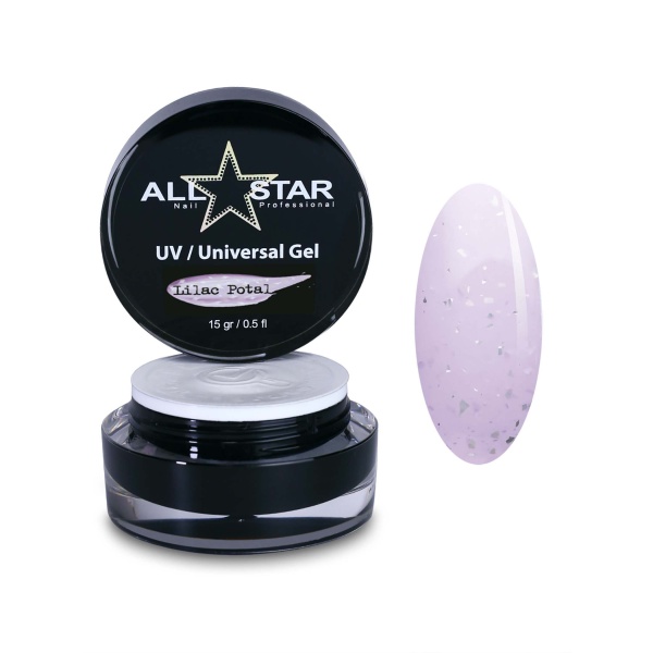 All Star Гель скульптурный UV-Universal Gel Potal, Lilac, 15 гр купить