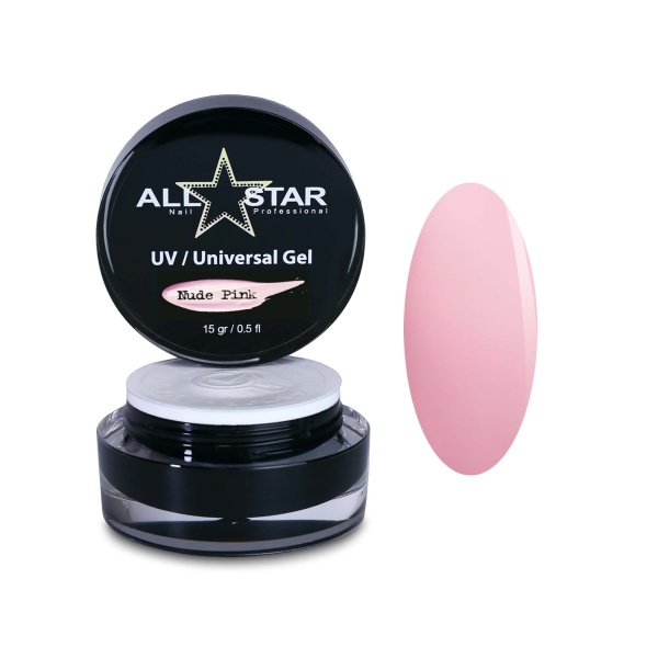 All Star Гель скульптурный UV-Universal Gel, пастельный розовый Nude Pink, 15 гр купить
