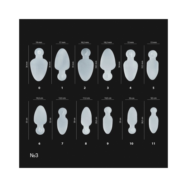 Irisk Professional Силиконовые вкладыши для верхних форм, 03 Глубокая миндалевидная, 60 шт купить
