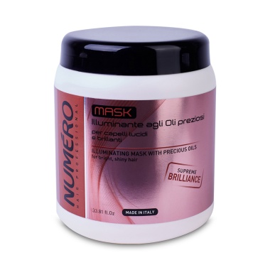Brelil Professional Маска для придания бриллиантового блеска с маслом арганы и макадамии Numero Illuminating Mask, 1000 мл купить