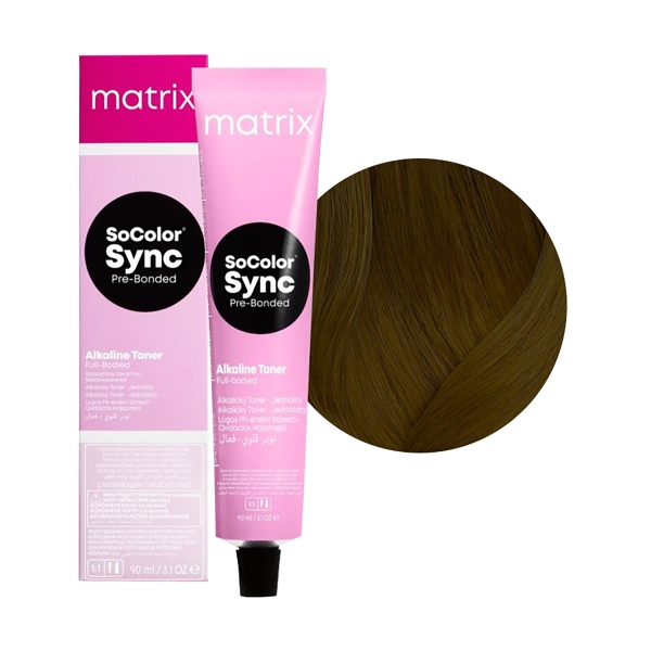 Маtrix Крем-краска для волос SоCоlоr Sync Рrе-Воndеd, 4А шатен пепельный, 90 мл купить