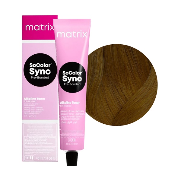 Маtrix Крем-краска для волос SоCоlоr Sync Рrе-Воndеd, 6А темный блондин пепельный, 90 мл купить