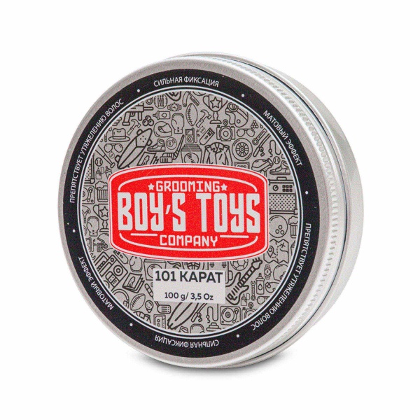 Boy's Toys Паста для укладки волос высокой фиксации с низким уровнем блеска, 101 карат, 100 мл купить