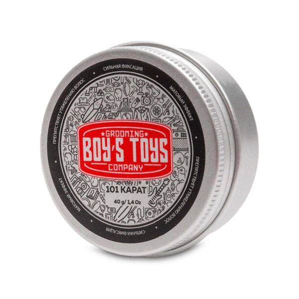 Boy's Toys Паста для укладки волос высокой фиксации с низким уровнем блеска, 101 карат, 40 мл купить