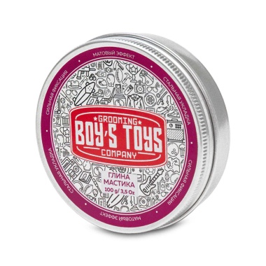 Boy's Toys Глина для укладки волос высокой фиксации с низким уровнем блеска Мастика, 100 мл купить