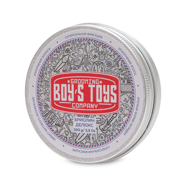 Boy's Toys Бриолин для укладки волос сверх сильной фиксации со средним уровнем блеска Deluxe, 100 мл купить