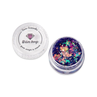 Glitter Things Гель-блестки для лица, тела, волос, Разноцветные оттенки, 5 мл купить