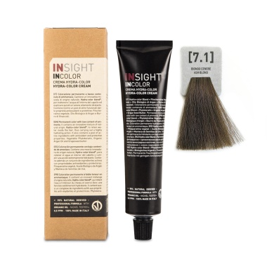 Insight Professional Перманентный краситель Incolor, 7.1 пепельный блондин Ash Blond, 100 мл купить