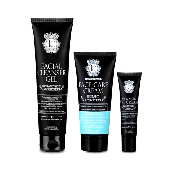 Lavish Care Barber Набор кремов для лица с сухой кожей Face Care Set Instant Hydration, 150 + 100 + 30 мл купить