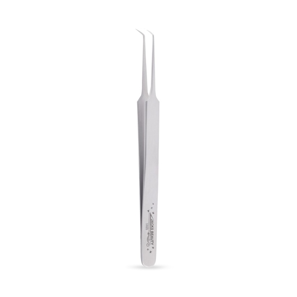 Jacks Beauty Пинцет для наращивания ресниц, изгиб (L), матовый, 12 см купить