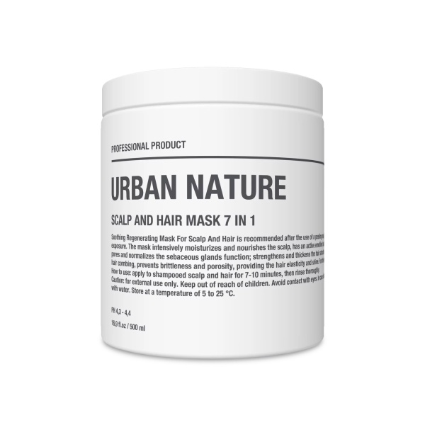 Urban Nature Маска для кожи головы и волос Scalp and Hair Mask 7 In 1, 500 мл купить