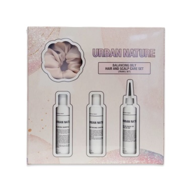 Urban Nature Набор для ухода за волосами и жирной кожей головы Balancing Oily Hair and Scalp Care Set Travel Set купить