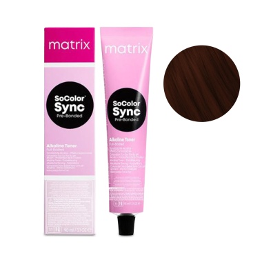 Маtrix Крем-краска для волос SоCоlоr Sync Рrе-Воndеd, 5N светлый шатен, 90 мл купить