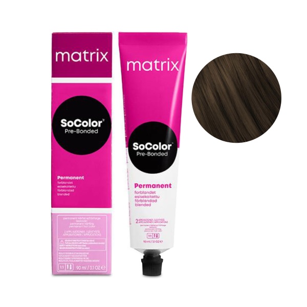 Маtrix Крем-краска для волос SоCоlоr Рrе-Воndеd, 6NА темный блондин натуральный пепельный, 90 мл купить