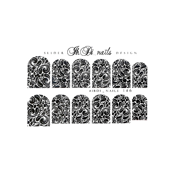 Ibdi Nails Слайдер-дизайн на прозрачной пленке, №146 купить