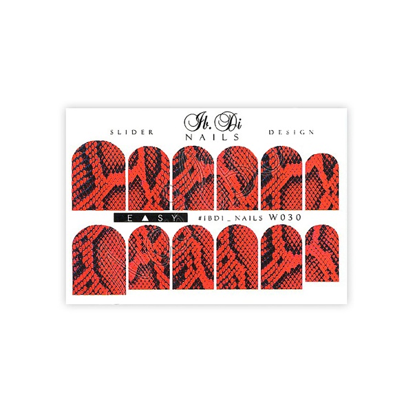 Ibdi Nails Слайдер-дизайн на белой пленке, Easy-W030 купить