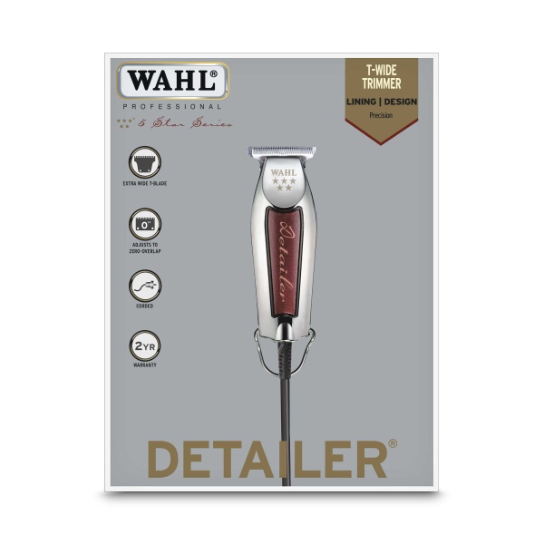 Wahl Триммер сетевой Corded Trimmer Wide Detailer, бордовый с серебристым купить