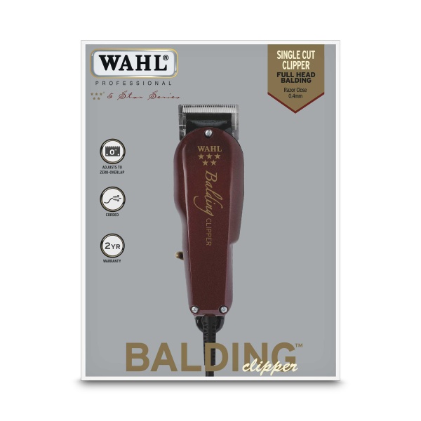 Wahl Машинка для стрижки сетевая Hair Clipper Balding, бордовая купить