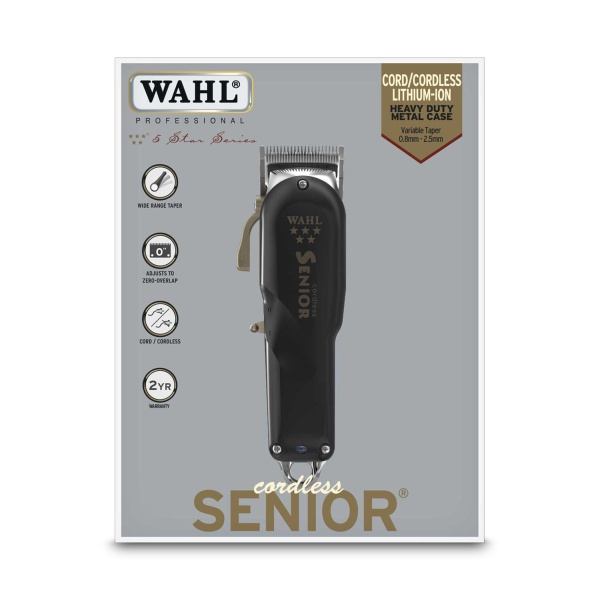 Wahl Машинка для стрижки с комбинированным питанием Hair Clipper Senior Cordless, черная купить