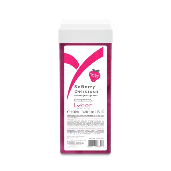 Lycon Воск в картридже с ароматом клубники со сливками SoBerry Delicious Wax Cartridge, сильный, 100 мл купить