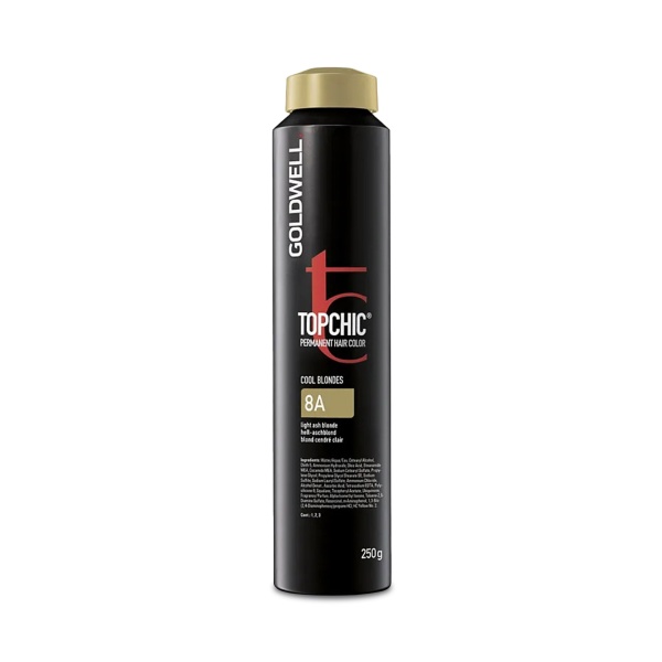 Goldwell Стойкая краска для волос Topchic, 8A светло-русый пепельный, баллон, 250 мл купить