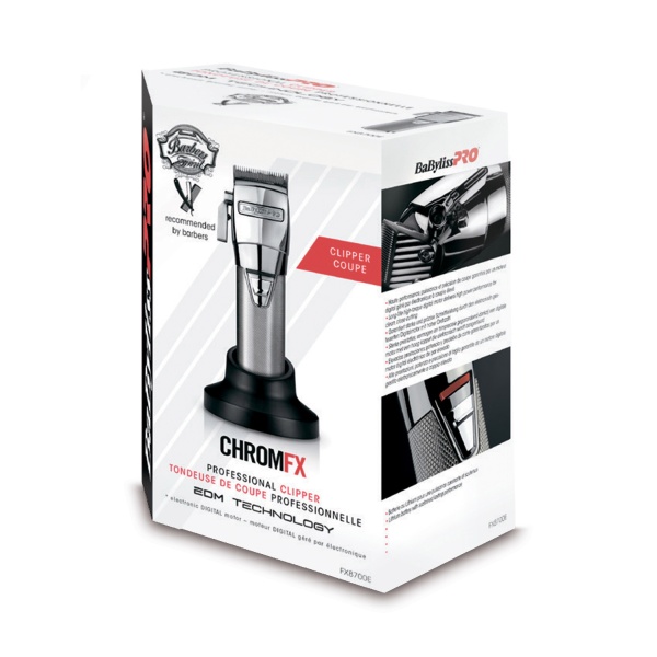 Babyliss Pro Машинка для стрижки Chromfx, 0.8 -3.5 мм, аккумуляторное и сетевое питание, 8 насадок купить