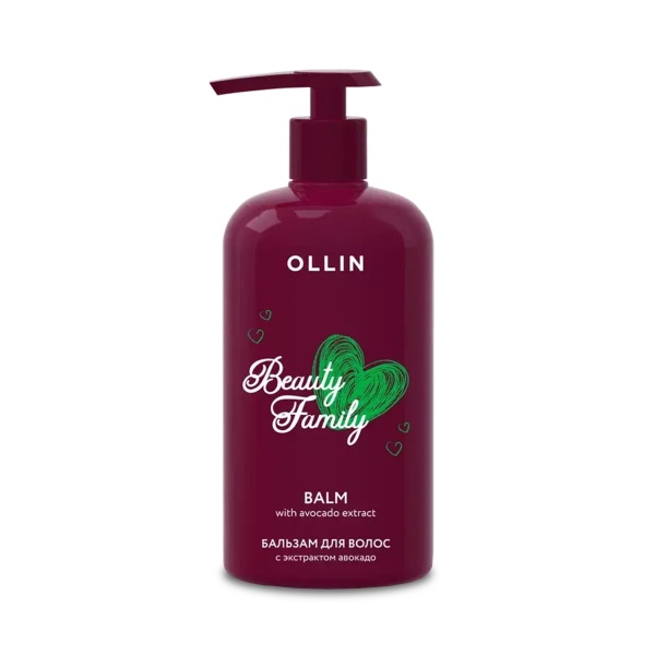 Ollin Professional Бальзам для волос с экстрактом авокадо Beauty Family, 500 мл купить