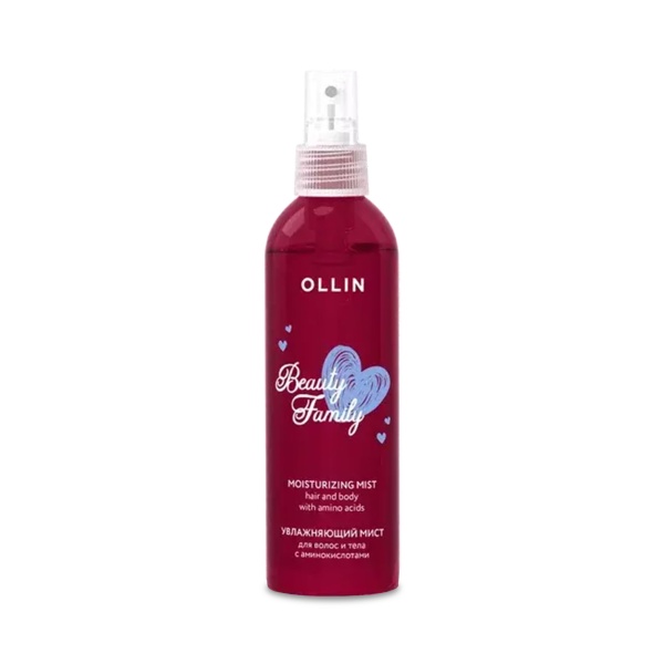 Ollin Professional Увлажняющий мист для волос и тела с аминокислотами Beauty Family, 120 мл купить