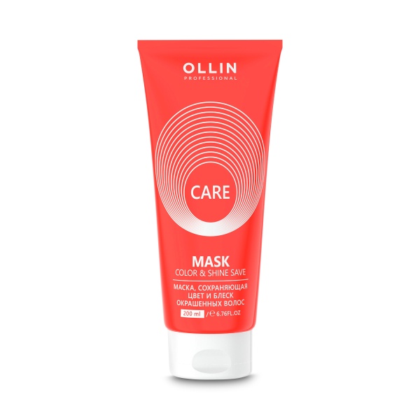 Ollin Professional Маска, сохраняющая цвет и блеск окрашенных волос Care Color&Shine Save Mask, 200 мл купить