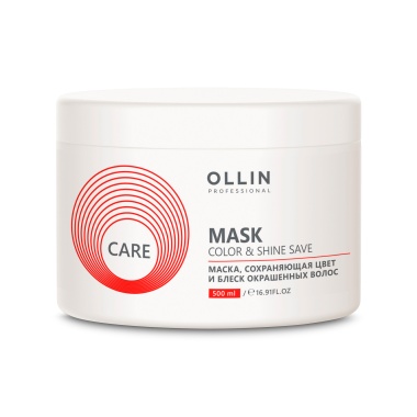 Ollin Professional Маска, сохраняющая цвет и блеск окрашенных волос Care Color&Shine Save Mask, 500 мл купить