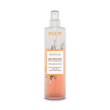 Ollin Professional Двухфазный спрей-кондиционер Питание и блеск Bionika, 250 мл купить