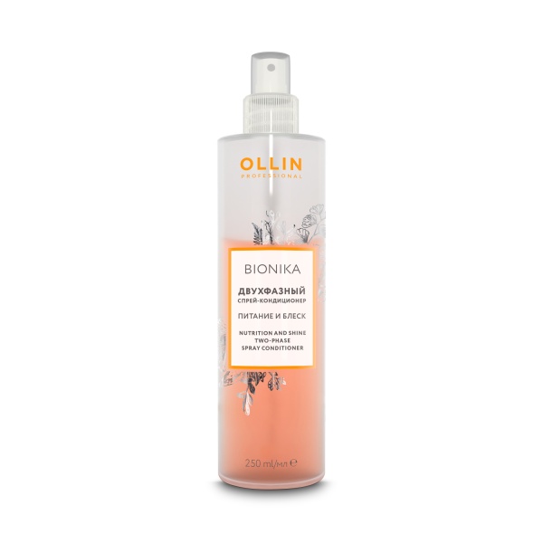 Ollin Professional Двухфазный спрей-кондиционер Питание и блеск Bionika, 250 мл купить