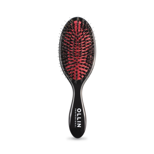 Ollin Professional Щётка массажная Elegant, 11 рядов, комбинированная щетина, малая купить