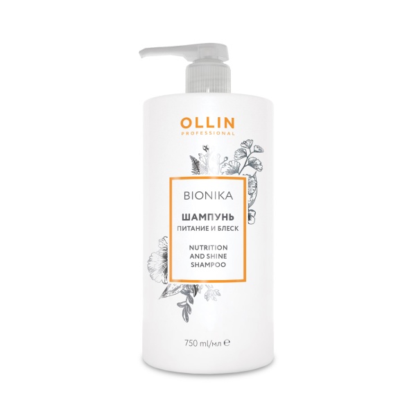 Ollin Professional Шампунь питание и блеск Bionika, 750 мл купить