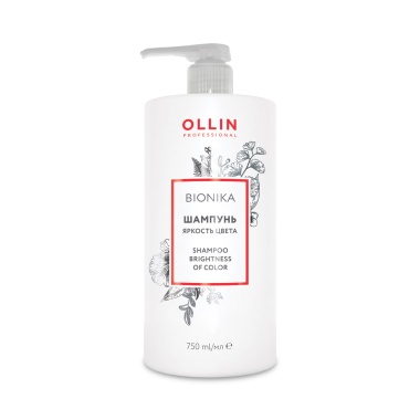 Ollin Professional Шампунь для окрашенных волос яркость цвета Bionika, 750 мл купить