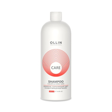 Ollin Professional Шампунь, сохраняющий цвет и блеск окрашенных волос Care Color&Shine Save Shampoo, 1000 мл купить