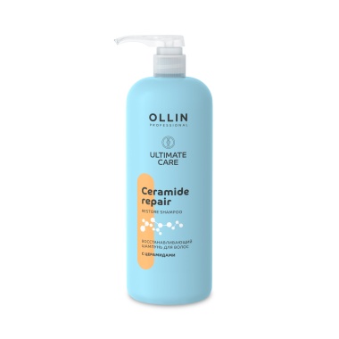 Ollin Professional Восстанавливающий шампунь для волос с церамидами Ultimate Care, 1000 мл купить