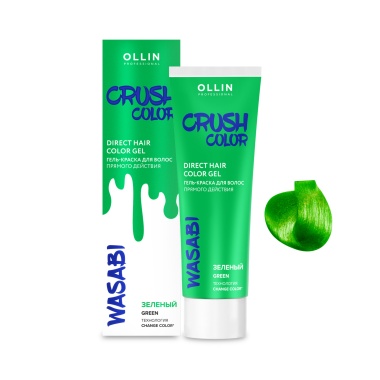 Ollin Professional Гель-краска для волос прямого действия Crush Color, Зеленый, 100 мл купить