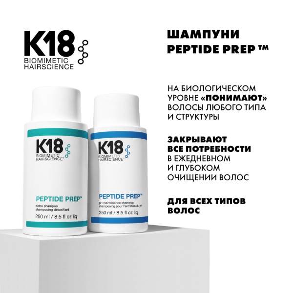 K18 Шампунь pH Баланс Maintenance Shampoo Peptide Prep™, 250 мл купить