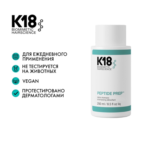 K18 Шампунь Детокс Detox Shampoo Peptide Prep™, 250 мл купить