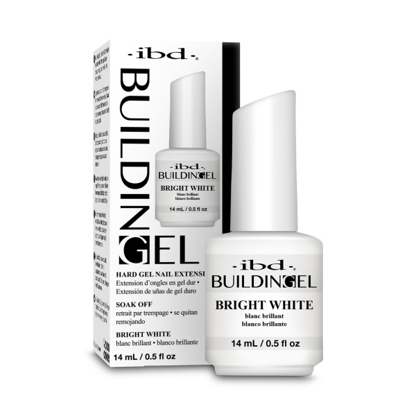 ibd Структурный гель с кисточкой LED/UV Building Gel, ярко-белый Bright White, 14 мл купить