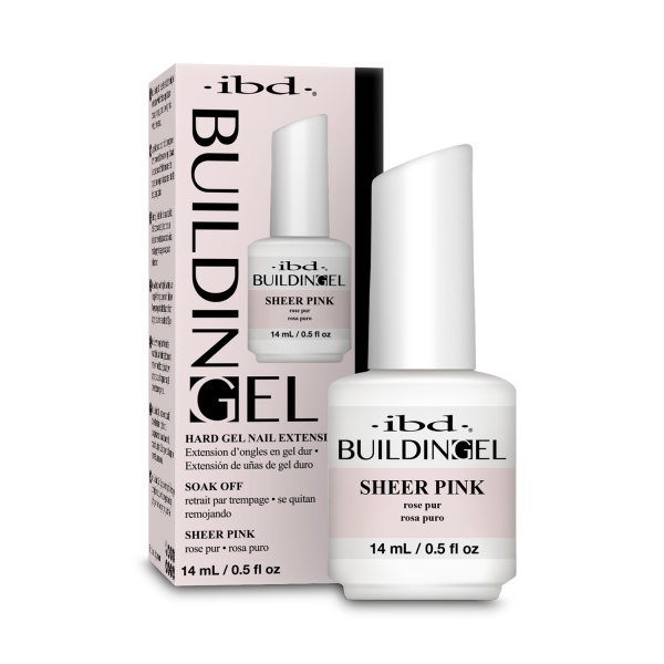 ibd Структурный гель с кисточкой LED/UV Building Gel, нежно-розовый Sheer Pink, 14 мл купить