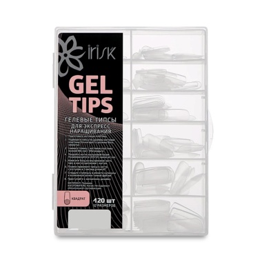 Irisk Professional Гелевые типсы для экспресс наращивания Квадрат Gel Tips, 120 шт купить
