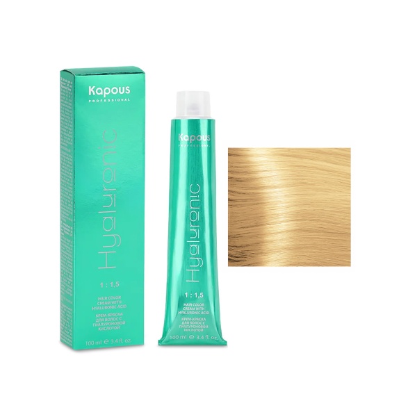 Kapous Крем-краска для волос Hyaluronic Acid, 10.3 платиновый блондин золотистый, 100 мл купить