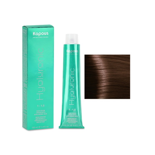 Kapous Крем-краска для волос Hyaluronic Acid, 6.35 темный блондин каштановый, 100 мл купить